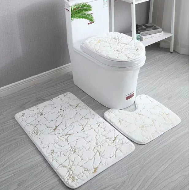 RegalMat | Luxus-Toilettenvorleger in Gold mit Antirutschfunktion - Brezella