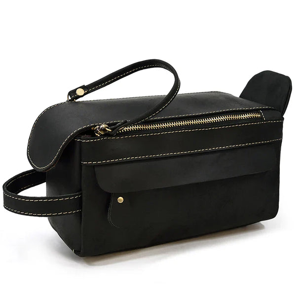 TimelessCase | Klassische Kulturtasche aus hochwertigem Leder - Brezella