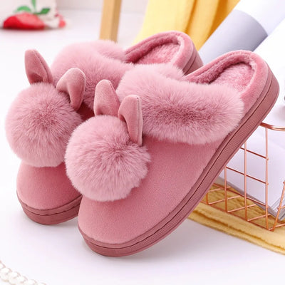 BunnyToes | Warme und niedliche Hausschuhe mit Hasenohren - Brezella