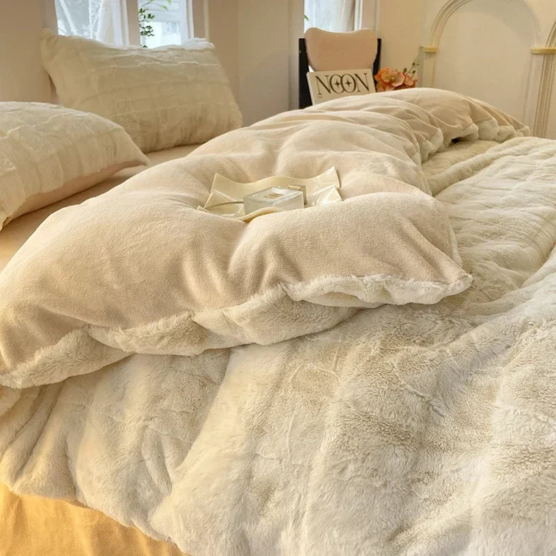FurNest | Flauschiges Bettwäscheset mit Fell-Optik - Brezella