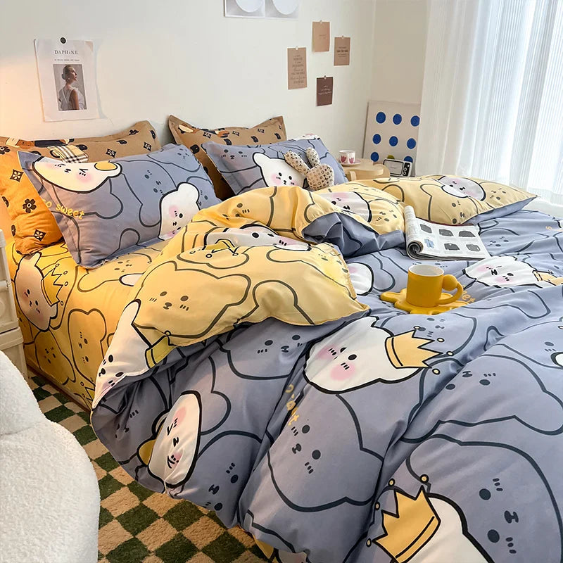 BlütenWuff | Charmantes Bettset mit floralen Designs - Brezella