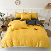 LandhausLinen | Stilvolles Streifen-Karo-Bettwäscheset - Brezella