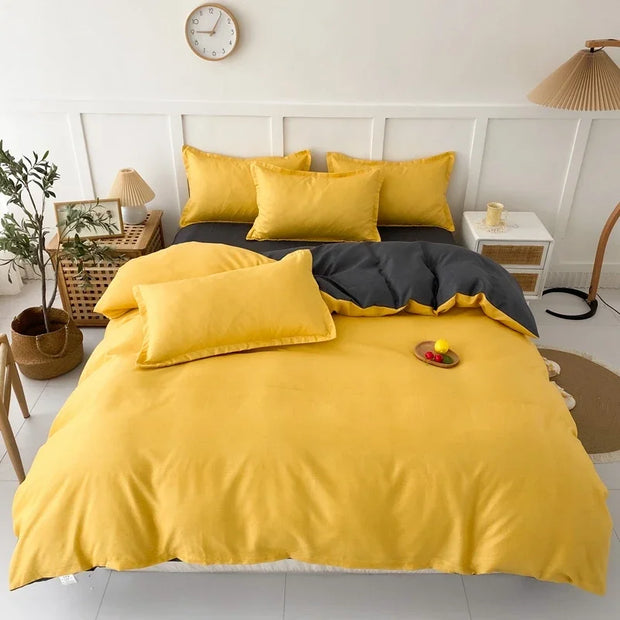 LandhausLinen | Stilvolles Streifen-Karo-Bettwäscheset - Brezella