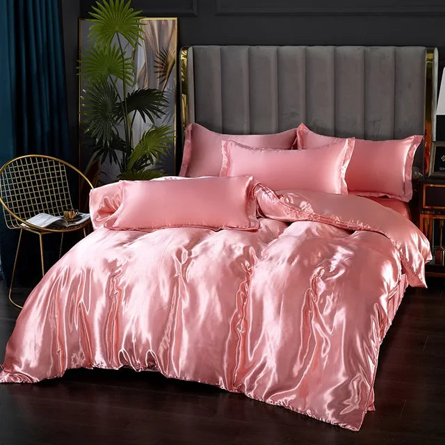 SilkEleganz | Satin-Bettwäsche-Set für luxuriöse Nächte - Brezella