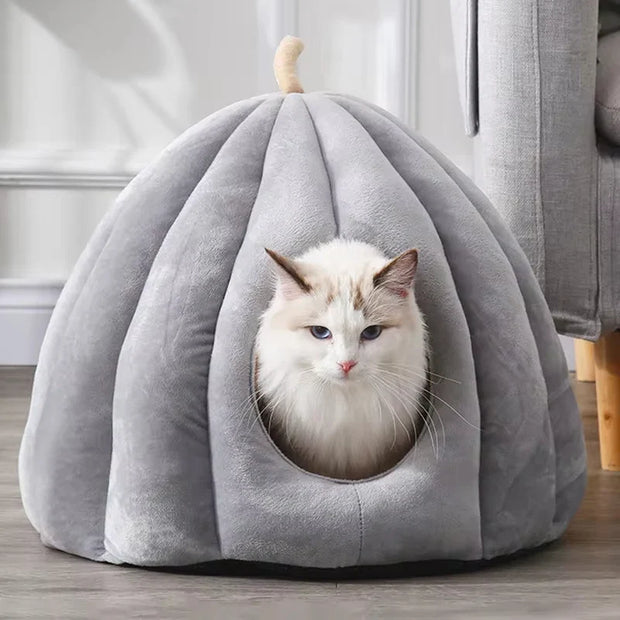 PfotenHöhle | Warmes und gemütliches Winterbett für Katzen - Brezella