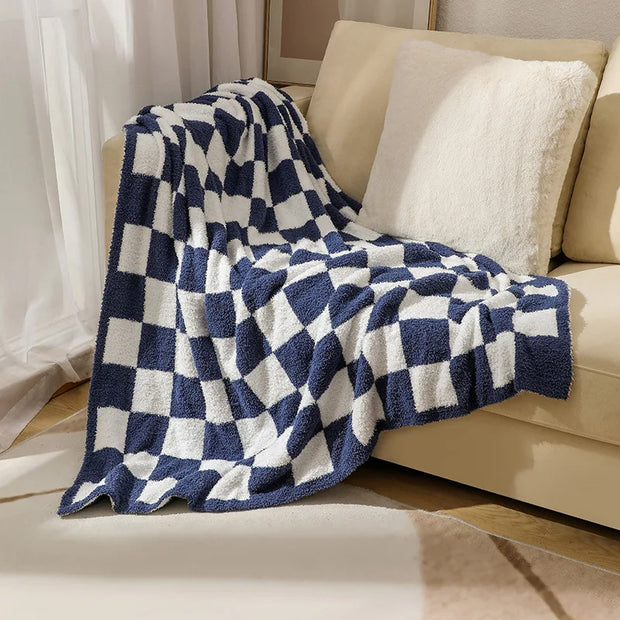 PlaidLuxe | Samt-Sofa-Decke im modernen Design - Brezella