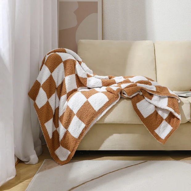 PlaidLuxe | Samt-Sofa-Decke im modernen Design - Brezella