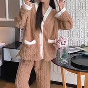 FleeceGenuss | Lange Ärmeln Pyjama für ultimative Wärme - Brezella