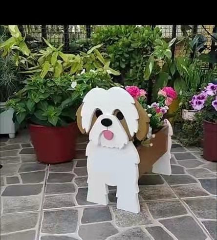 HundeBlüte | Dekorativer Pflanztopf für Hundefans - Brezella