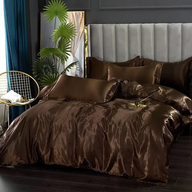 SilkEleganz | Satin-Bettwäsche-Set für luxuriöse Nächte - Brezella
