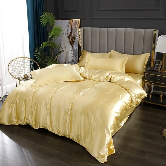 SilkEleganz | Satin-Bettwäsche-Set für luxuriöse Nächte - Brezella