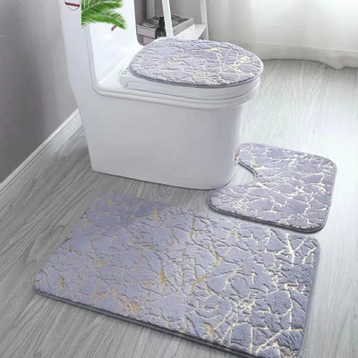 RegalMat | Luxus-Toilettenvorleger in Gold mit Antirutschfunktion - Brezella