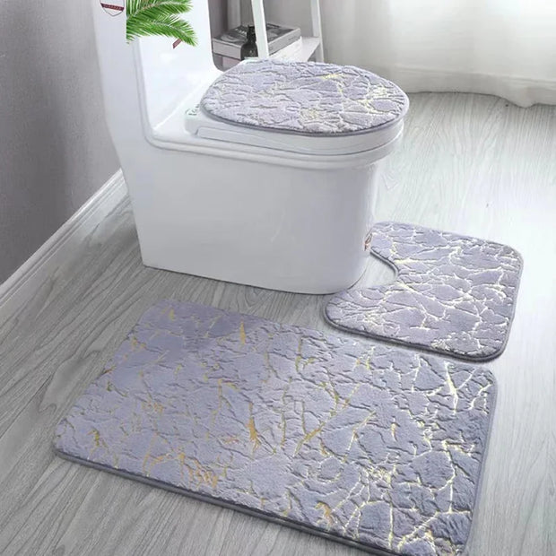 RegalMat | Luxus-Toilettenvorleger in Gold mit Antirutschfunktion - Brezella