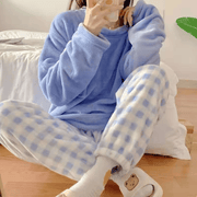 KomfortSchlaf | Karomuster Pyjama Set für Damen - Brezella