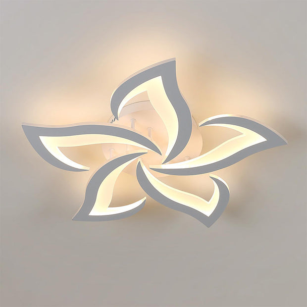 Moderne LED-Deckenleuchte in Blumenform