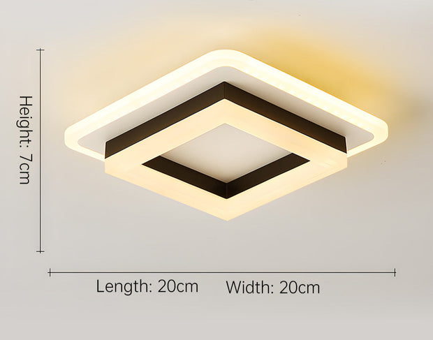Minimalistische Quadratische LED Deckenleuchte