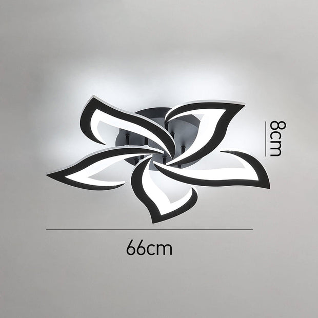 Moderne LED-Deckenleuchte in Blumenform