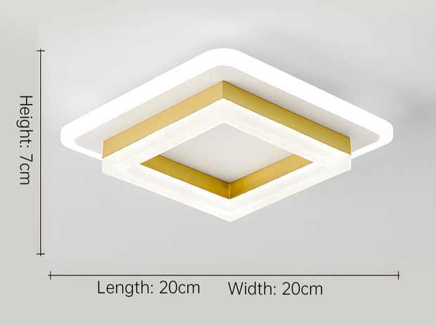 Minimalistische Quadratische LED Deckenleuchte