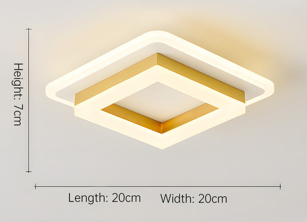 Minimalistische Quadratische LED Deckenleuchte