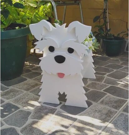 HundeBlüte | Dekorativer Pflanztopf für Hundefans - Brezella
