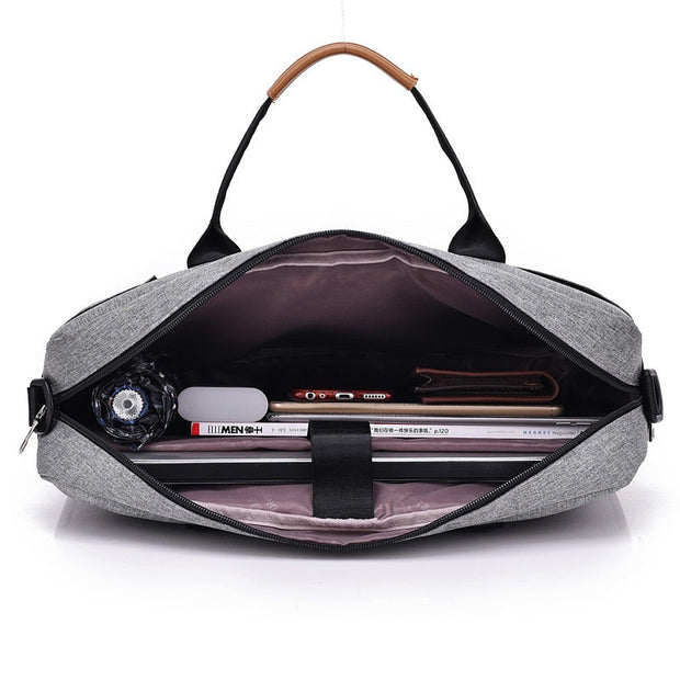 WorkEase | Robuste Canvas-Laptoptasche für Business & Alltag - Brezella