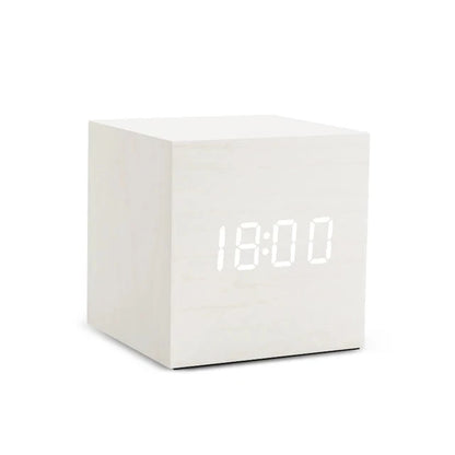 PureTimeGlow | Multifunktionale LED-Uhr aus Holz - Brezella