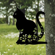 KatzenHarmonie | Metall-Silhouette einer Katze für den Garten - Brezella