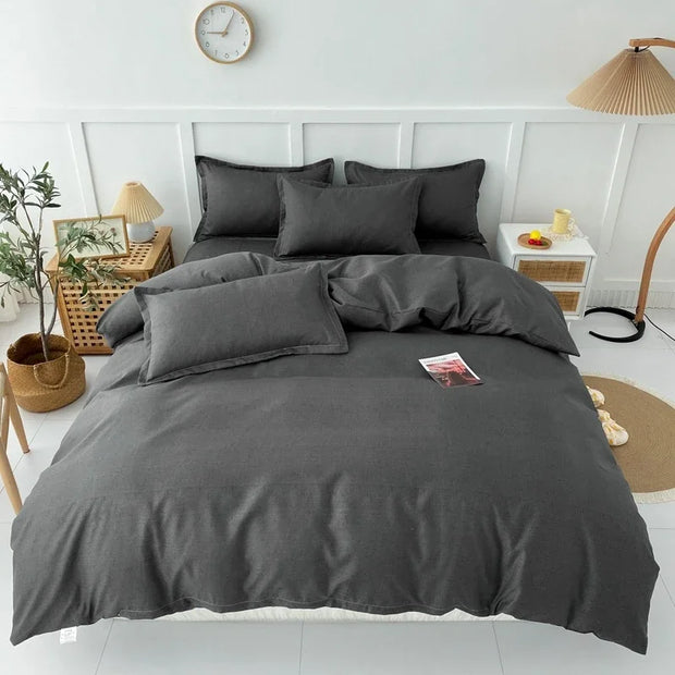 LandhausLinen | Stilvolles Streifen-Karo-Bettwäscheset - Brezella