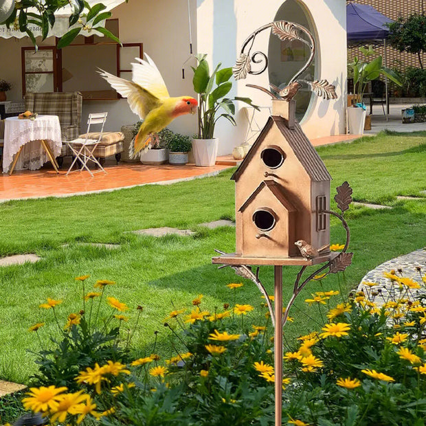 FlügelOase | Exklusives Vogelhaus mit stabilem Ständer - Brezella