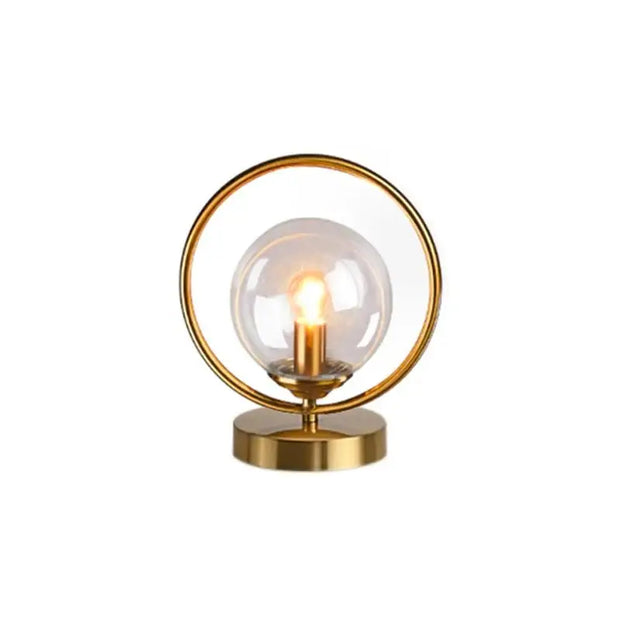 VitraLicht | Hochwertige Tischlampe aus Glas und Messing - Brezella