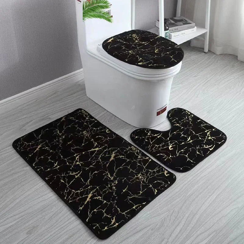 RegalMat | Luxus-Toilettenvorleger in Gold mit Antirutschfunktion - Brezella