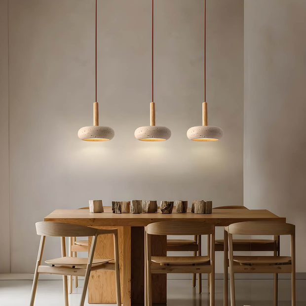 NaturLicht | Zeitlose Deckenlampe aus edlem Travertinstein - Brezella