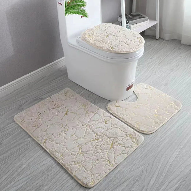 RegalMat | Luxus-Toilettenvorleger in Gold mit Antirutschfunktion - Brezella