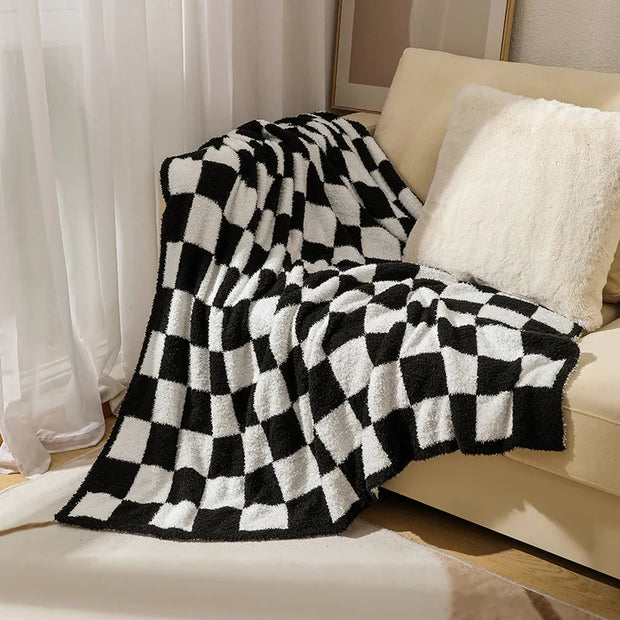 PlaidLuxe | Samt-Sofa-Decke im modernen Design - Brezella
