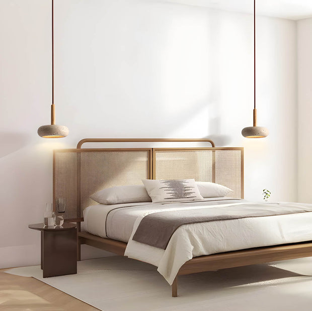 NaturLicht | Zeitlose Deckenlampe aus edlem Travertinstein - Brezella