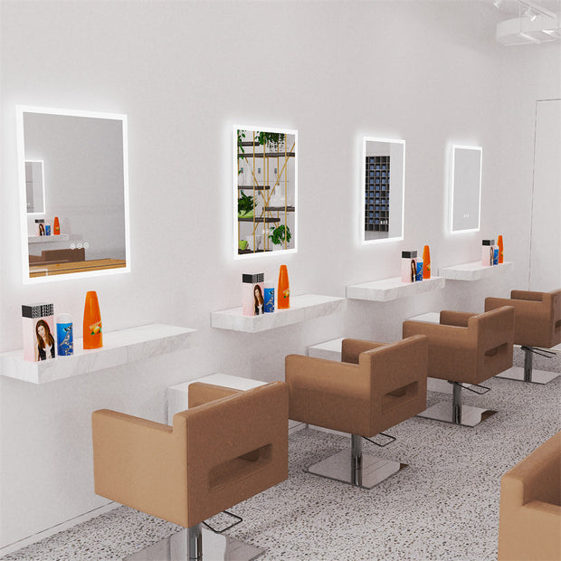 VivaMirror | Moderner LED-Spiegel mit Touch Control und dimmbarer Helligkeit - Brezella