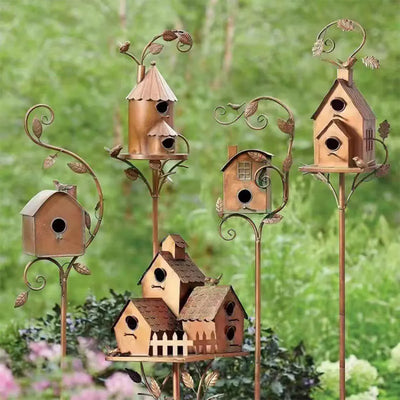 FlügelOase | Exklusives Vogelhaus mit stabilem Ständer - Brezella