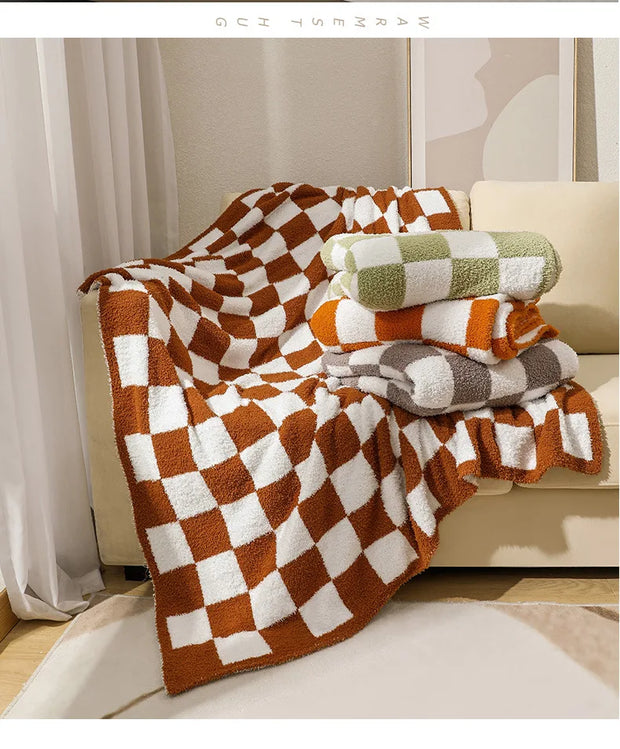 PlaidLuxe | Samt-Sofa-Decke im modernen Design - Brezella