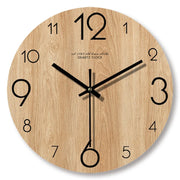 NaturZeit | Klassische Wanduhr aus Echtholz - Brezella