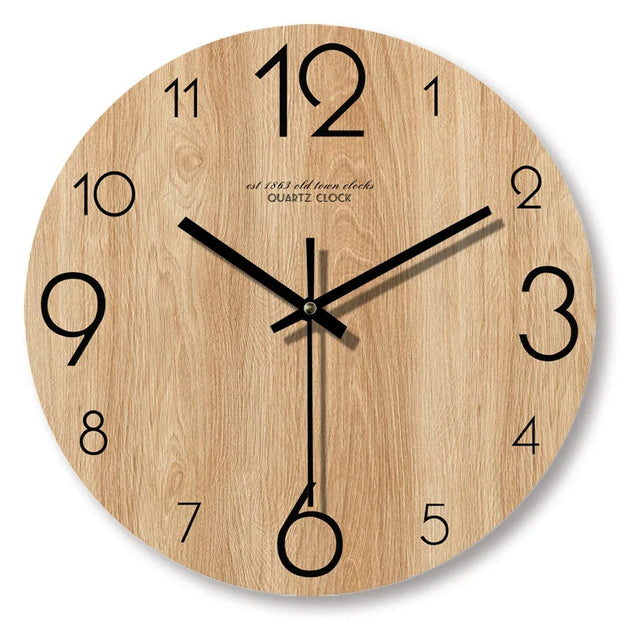 NaturZeit | Klassische Wanduhr aus Echtholz - Brezella