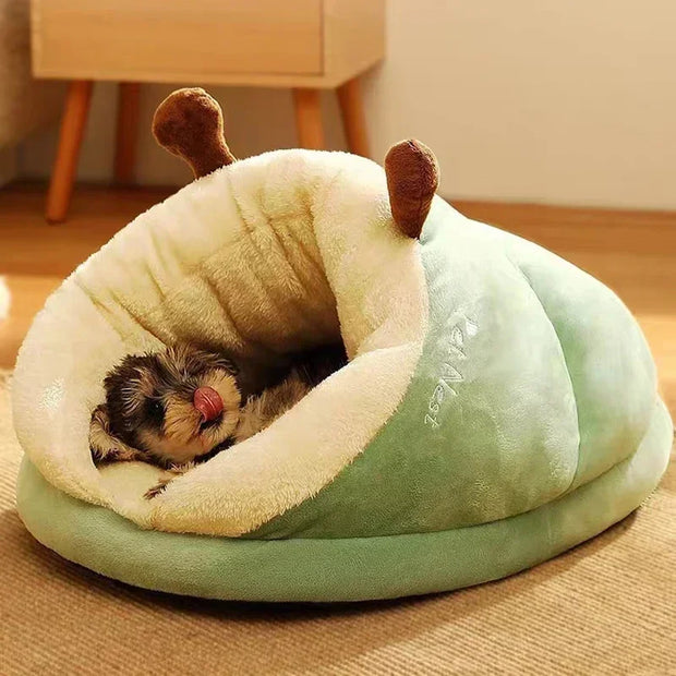 WärmeNest | Luxuriöses, zusammenklappbares Hundebett für kalte Jahreszeiten - Brezella