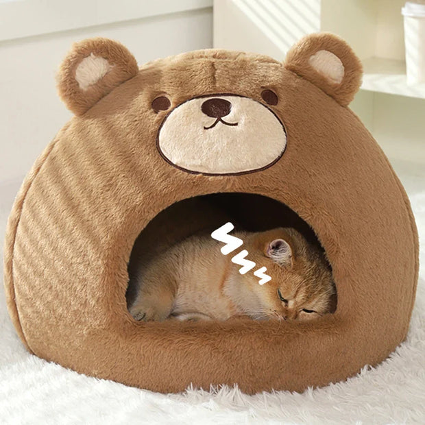 FurCocoon | Luxuriöses Indoor-Schlafbett für Katzen und Hunde - Brezella