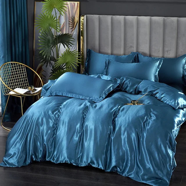 SilkEleganz | Satin-Bettwäsche-Set für luxuriöse Nächte - Brezella