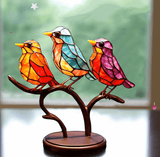 StainGlassWing | Dekorative Glasmalerei Vogel Ornament - Brezella
