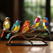 VitraVogel | Farbenfrohes Glasvogel-Ornament für magische Akzente - Brezella