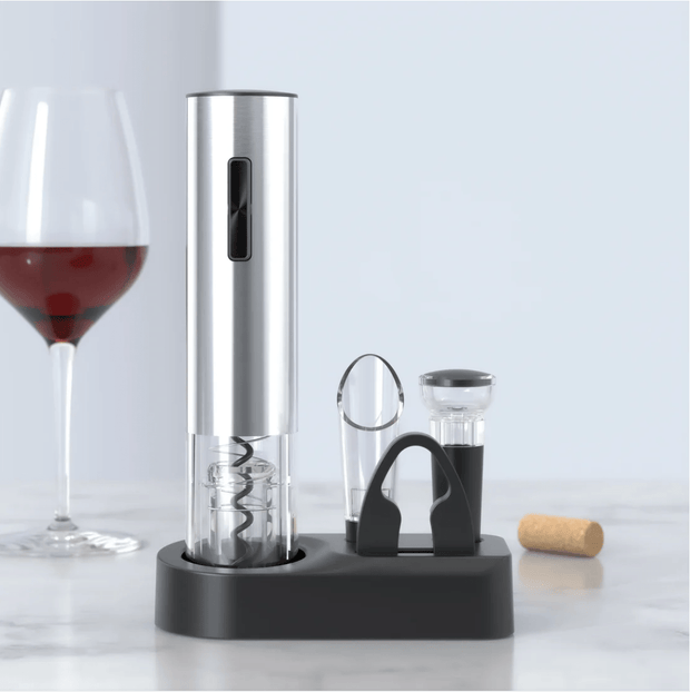 CorkWizard | Automatisches Korkenzieher-Set für edlen Genuss - Brezella