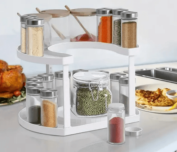 TwistSpice | Platzsparendes Gewürzkarussell für einfaches Zugreifen - Brezella