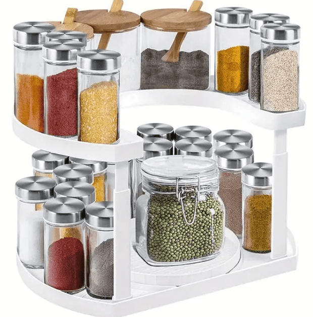 TwistSpice | Platzsparendes Gewürzkarussell für einfaches Zugreifen - Brezella
