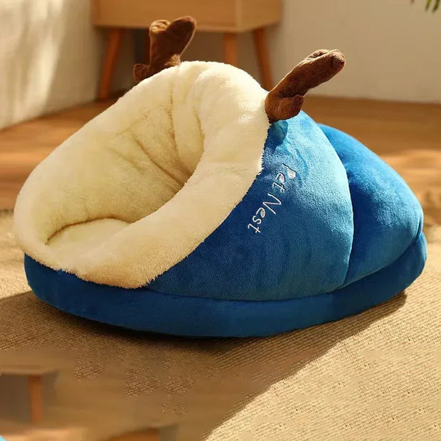WärmeNest | Luxuriöses, zusammenklappbares Hundebett für kalte Jahreszeiten - Brezella