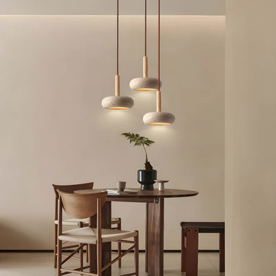 NaturLicht | Zeitlose Deckenlampe aus edlem Travertinstein - Brezella